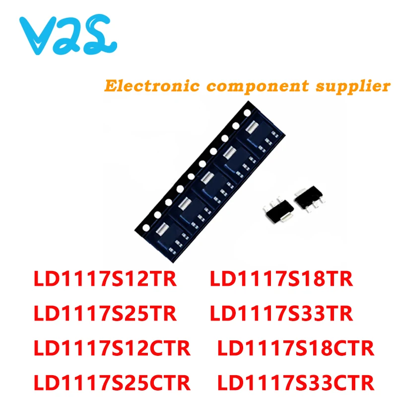 LD1117S12TR LD1117S18TR LD1117S25TR LD1117S33TR LD1117S33TR, 100% Novo, 10 peças