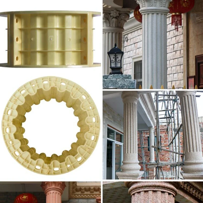 Roman pillar mold cylindrical accessories villa gate round cement model decorative building template