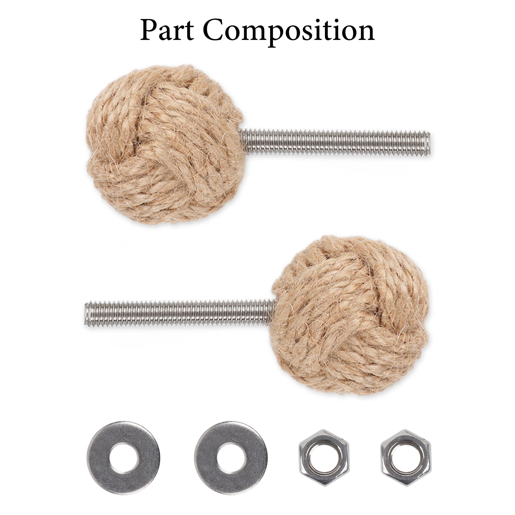 Hemp Rope Drawer Knobs Round H - Cabinet Knob Round ulasan dan harga