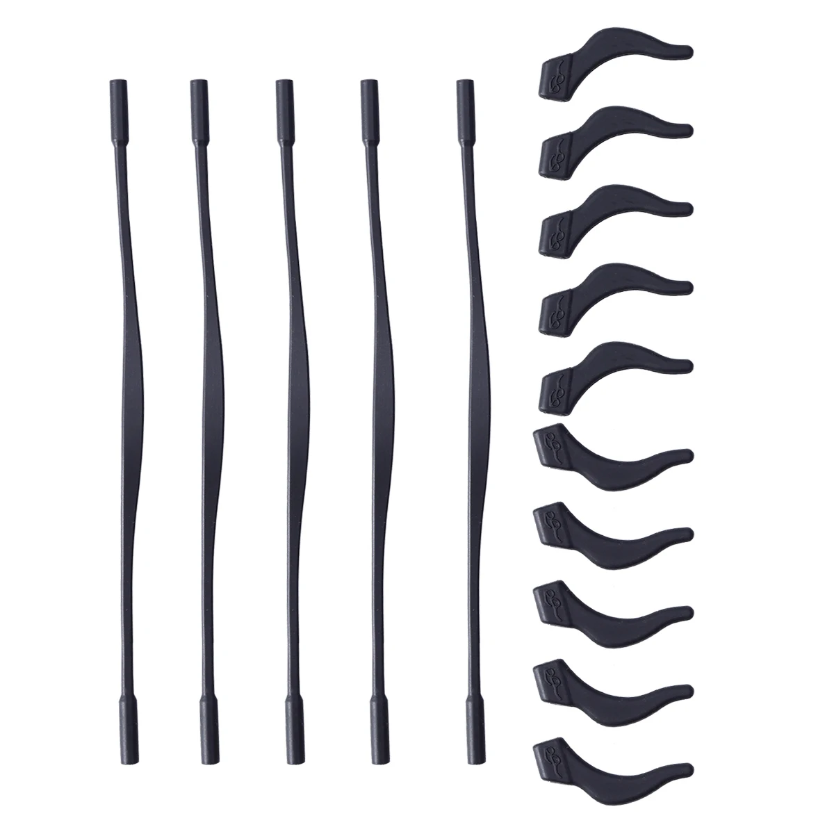 

5 set Anti Slip Silicone Eyeglass Strap Retainer Sunglasses Holder Cord Ear Hook Comfortable Secure Light For