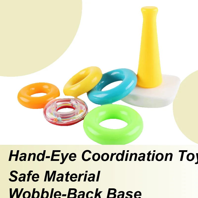 Baby Stacking Toy Colorful Baby Stacking Blocks Building Game Educational Learning Play For Ages 6 Months Boys Girls Family