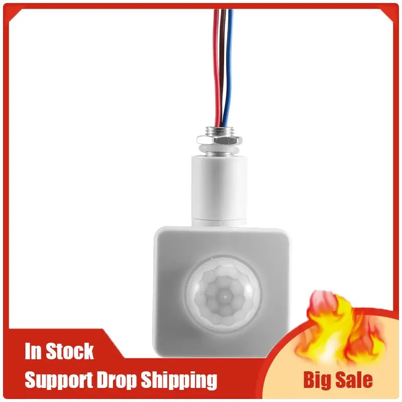 Лучшие предложения 220 В мини инфракрасный датчик человеческого тела инфракрасный датчик тела переключатель светодиодный прожектор PIR датчик движения регулируемый