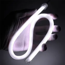 1pcs LED DRL Car Daytime Running Light Flexible Waterproof Strip Auto Headlights White Turn Signal Yellow Brake Flow Lights 12V