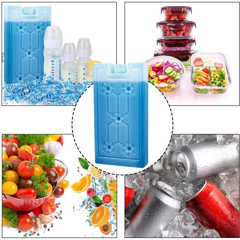 Reusable Ice Packs Universal Leak Proof Rectangular Freezer Packs Portable Cooler Accessories For Camping Fishing Long Lasting