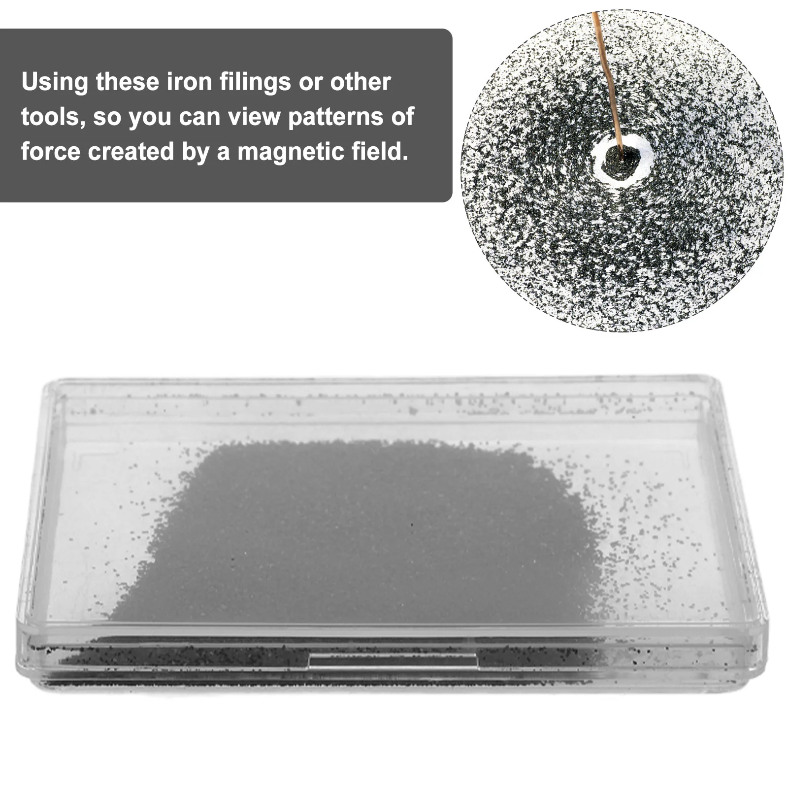 Magnetic Field Line Instrument Magnets Filings Metal Shavings Force Iron Plastic Science Experiment Oxide Powder Teaching