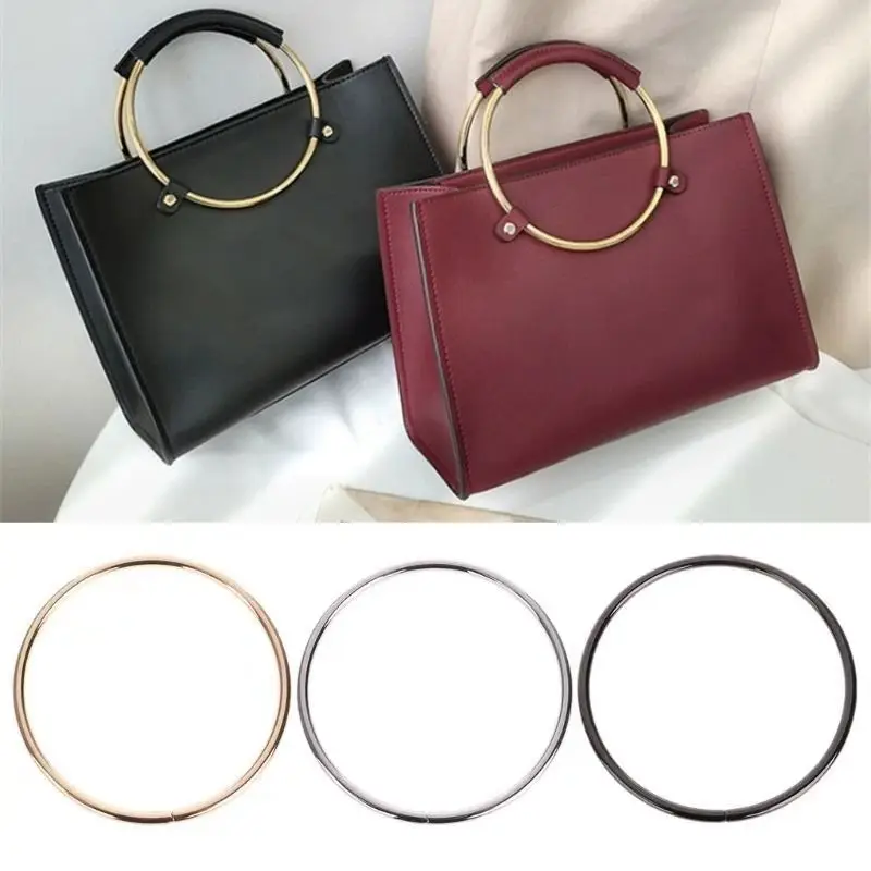 2 stücke runde Metall tasche Griffe Ersatz DIY Handtaschen Taschen Geldbörse hand gefertigte Tasche Zubehör 7.5/10cm Geldbörse Näh rahmen