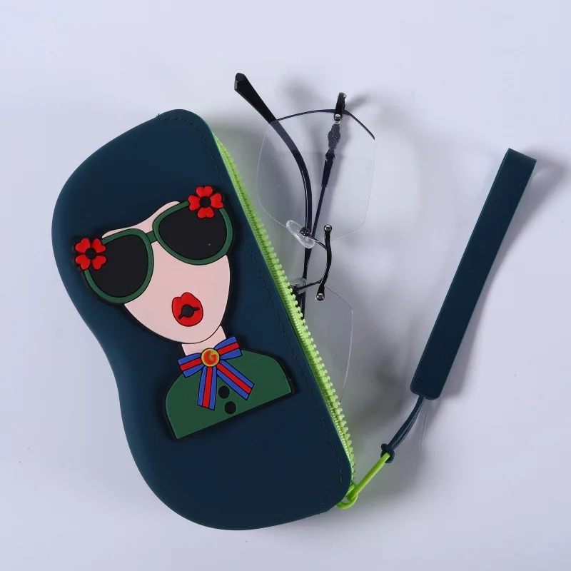 

A Silicone Glasses Case for Storage Featuring A Handle for Hanging Suitable for Travel and Portable Use It Is Waterproof H1