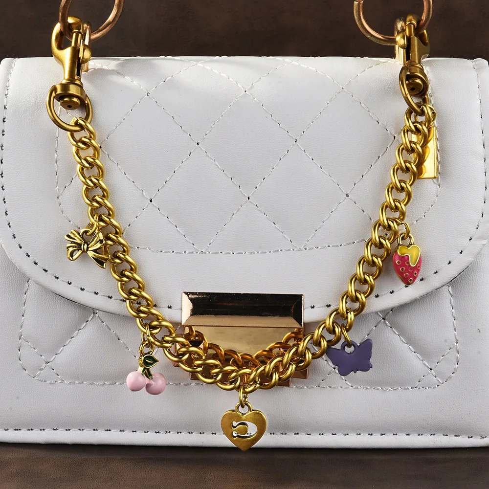 

Summer Versatile Ins Bag Pendant Female Trendy New Style Trendy Fashion Chain Crossbody Internet Red Square Bag Chain