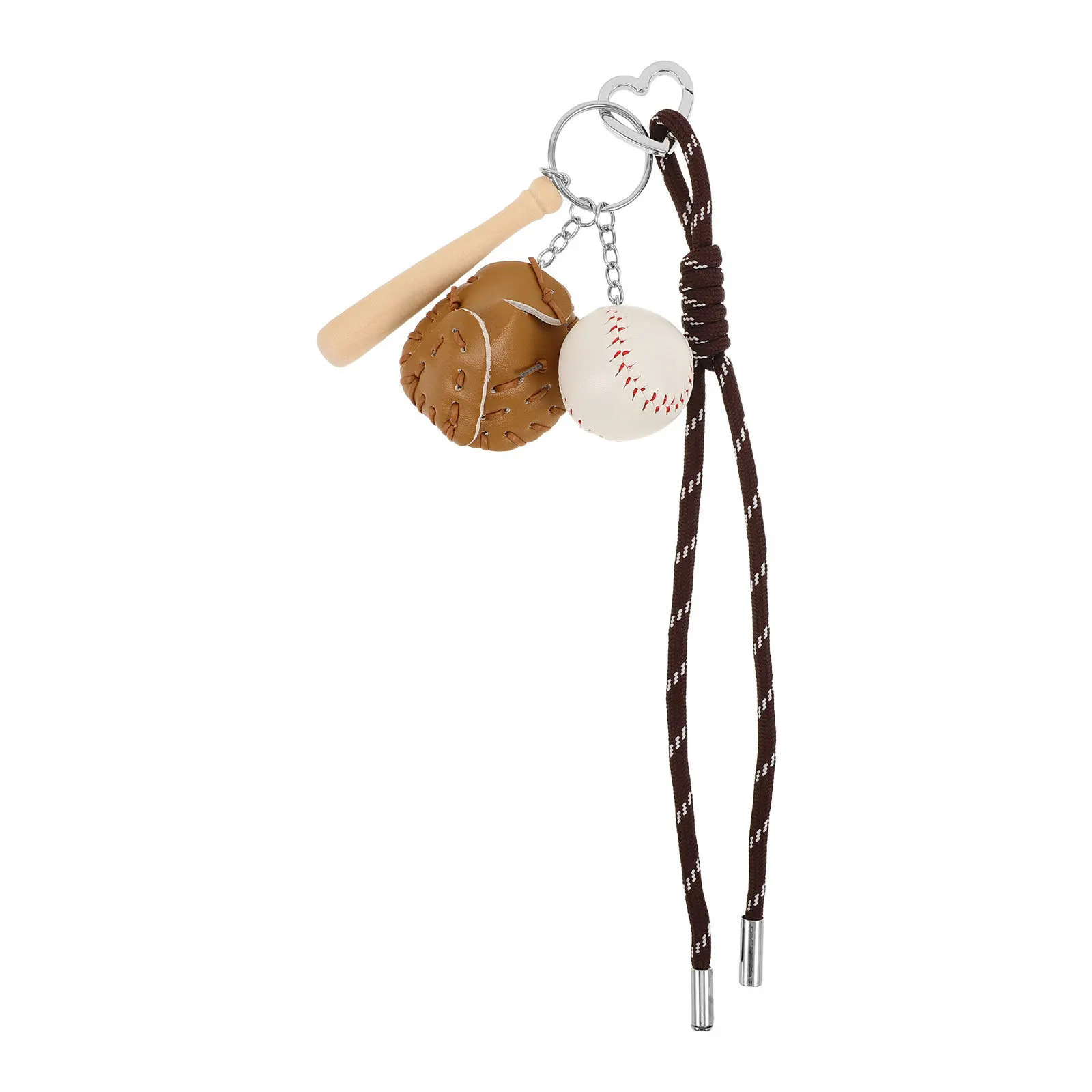 Baseball Keychain Baseball Glove Bat Ball Braided Rope Sports Backpack Pendant Decorative Chain Fans Men Women Gift