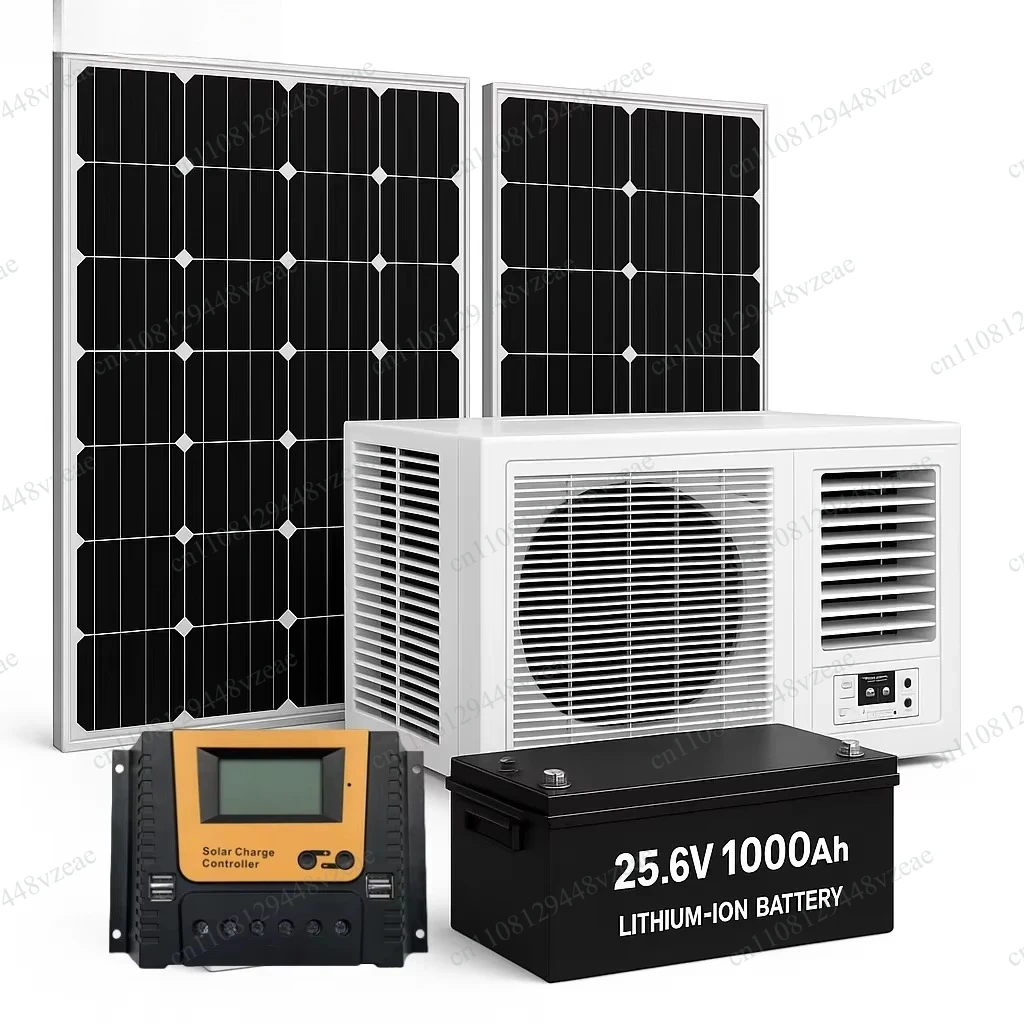 ACDC Air Conditioner Portable Solar Air Conditioner 110v/220v for Stable 18000BTU Hybrid Window Solar Air Conditioner