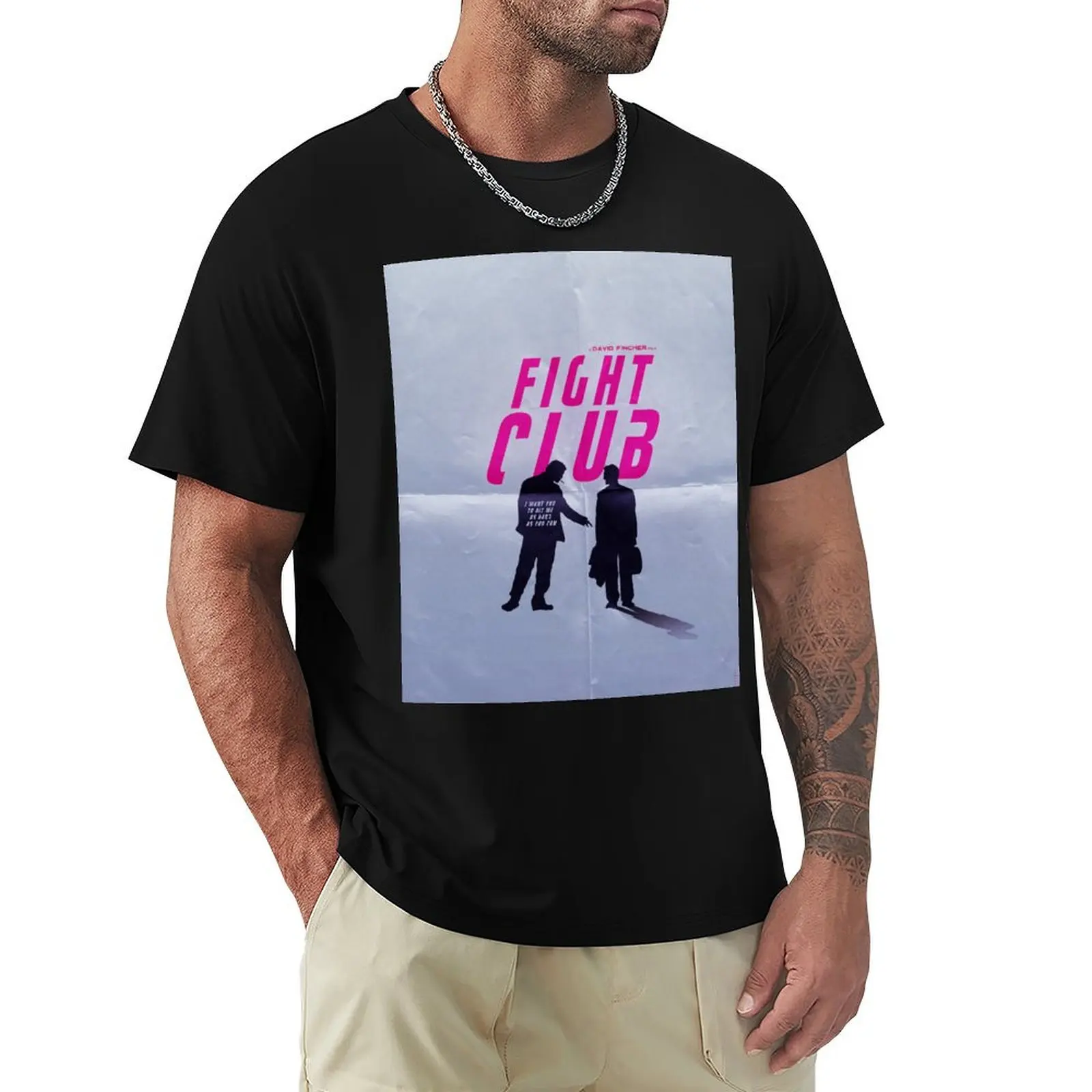 Fight Club Minimalist Movie poster T-Shirt Labor Work Casual T-Shirt