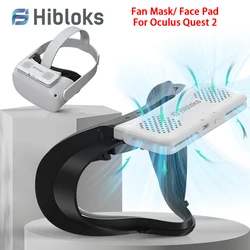 Hibloks VR Mask For Quest 2 Fan Cooler Facial Interface Face Pad Radiator Relieve Lens Fogging for Oculus Quest 2 Accessories