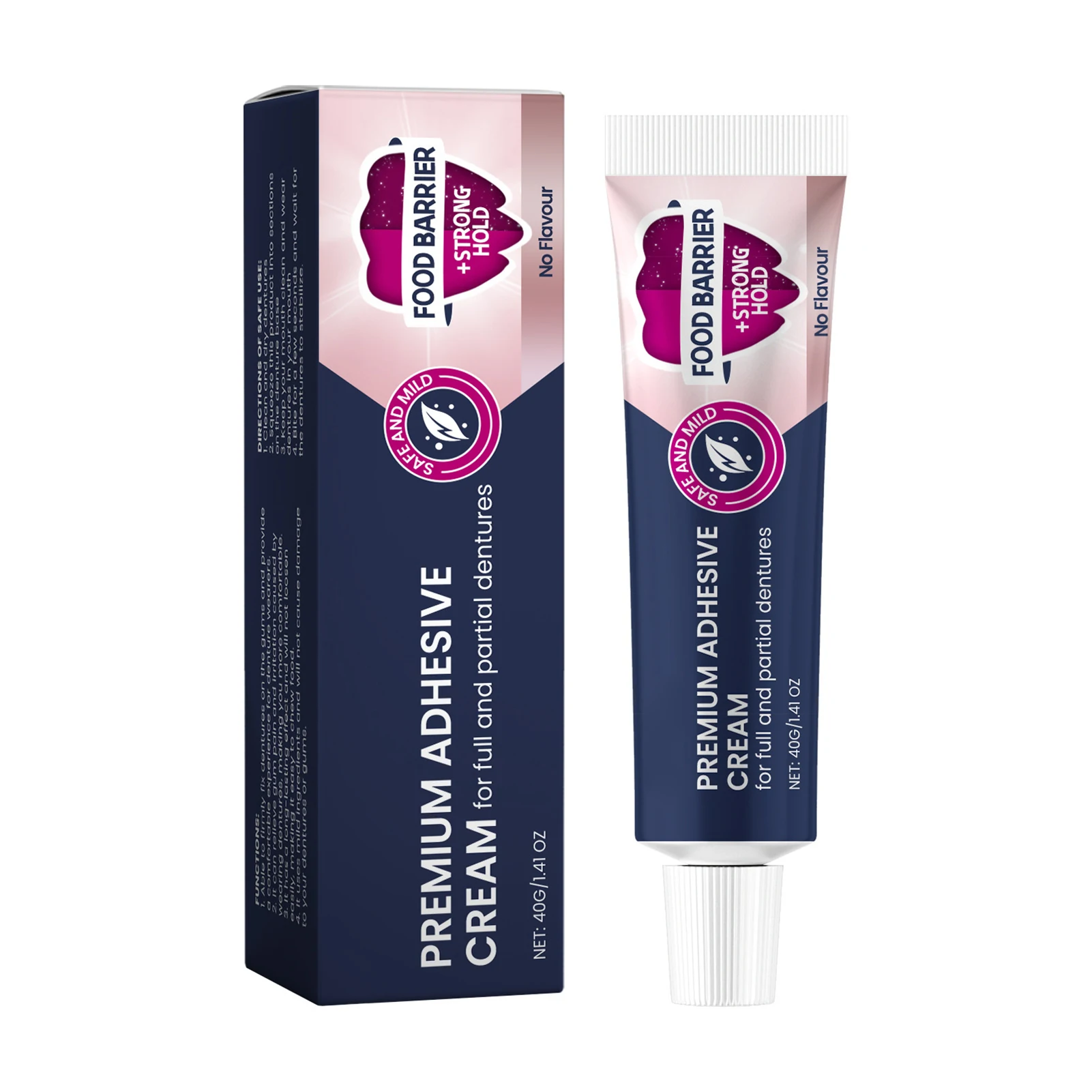 كريم لاصق طبيعي ممتاز طويل يحمل أطقم الأسنان المناسبة لأطقم الأسنان العلوية والسفلية #6