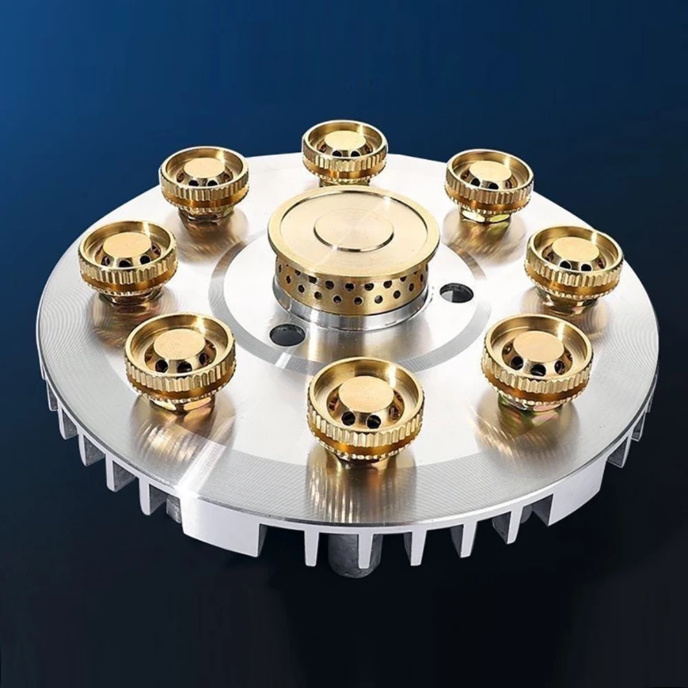 9 Cores Household Gas Stove Accessories, Copper Nozzle & Fierce Fire Burner Plate, Replacement Parts For Kitchen Gas Stove