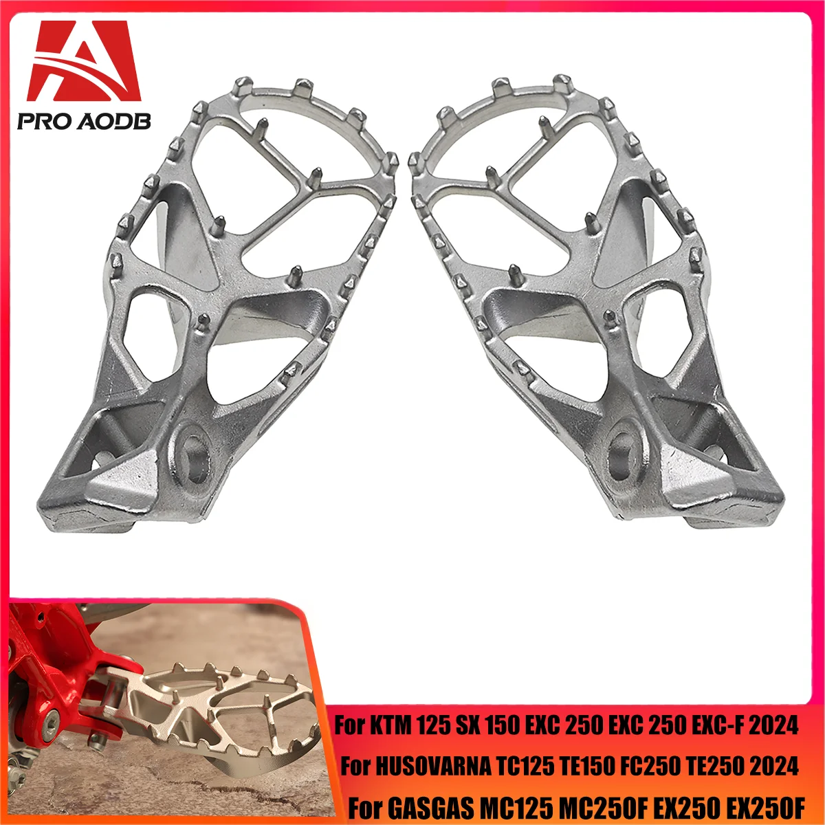 Motorcycle 2024 new stainless steel pedal  For Husqvarna KTM SX 125 250 EXC 150 250 300  EXC-F 250 450 500 XC-F 450 SIXDAYS