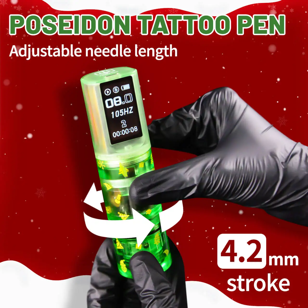 Weihnachten Tattoo Kit POSEIDON Neue Tattoo Stift Kit Für Permanent Make-Up Tattoo Maschine Kit Drahtlose Tattoo Netzteil Tattoo Gun