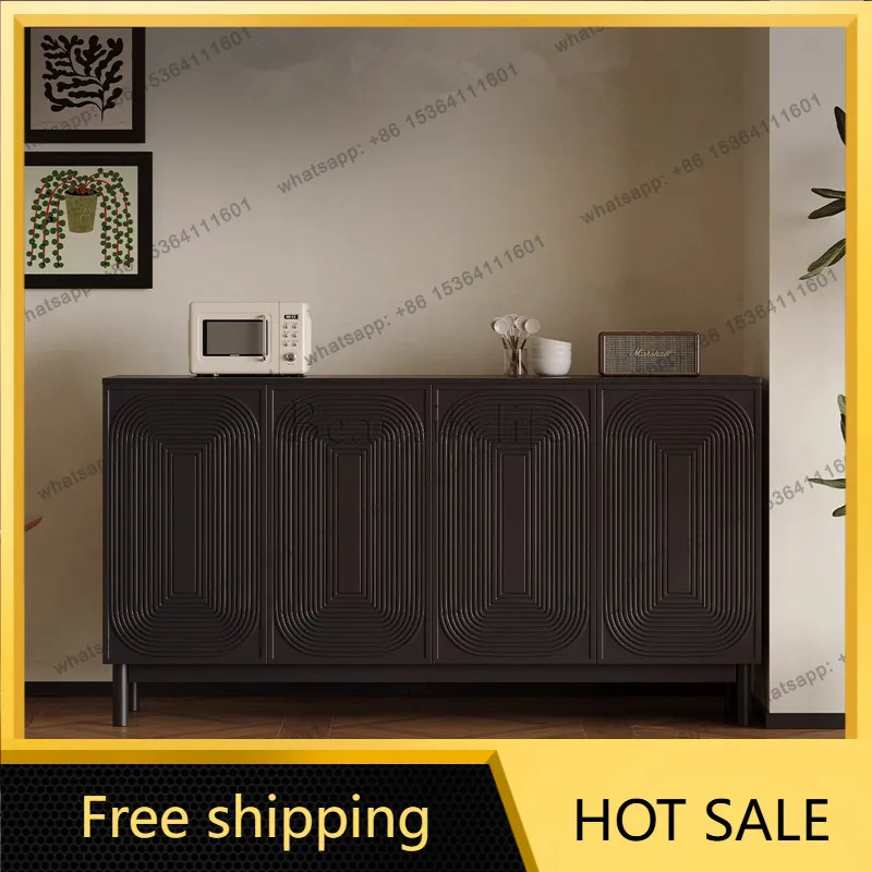 LS retro style solid wood dining side cabinet against the wall living room large capacity storage porch shoe cabinet