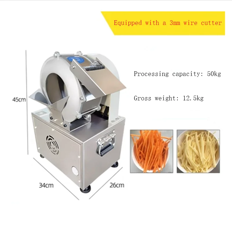 Commercial Electric Potato Carrot Slicer Potato Radish Slicing Vegetables Food Shredding Machine Vegetable Cutter