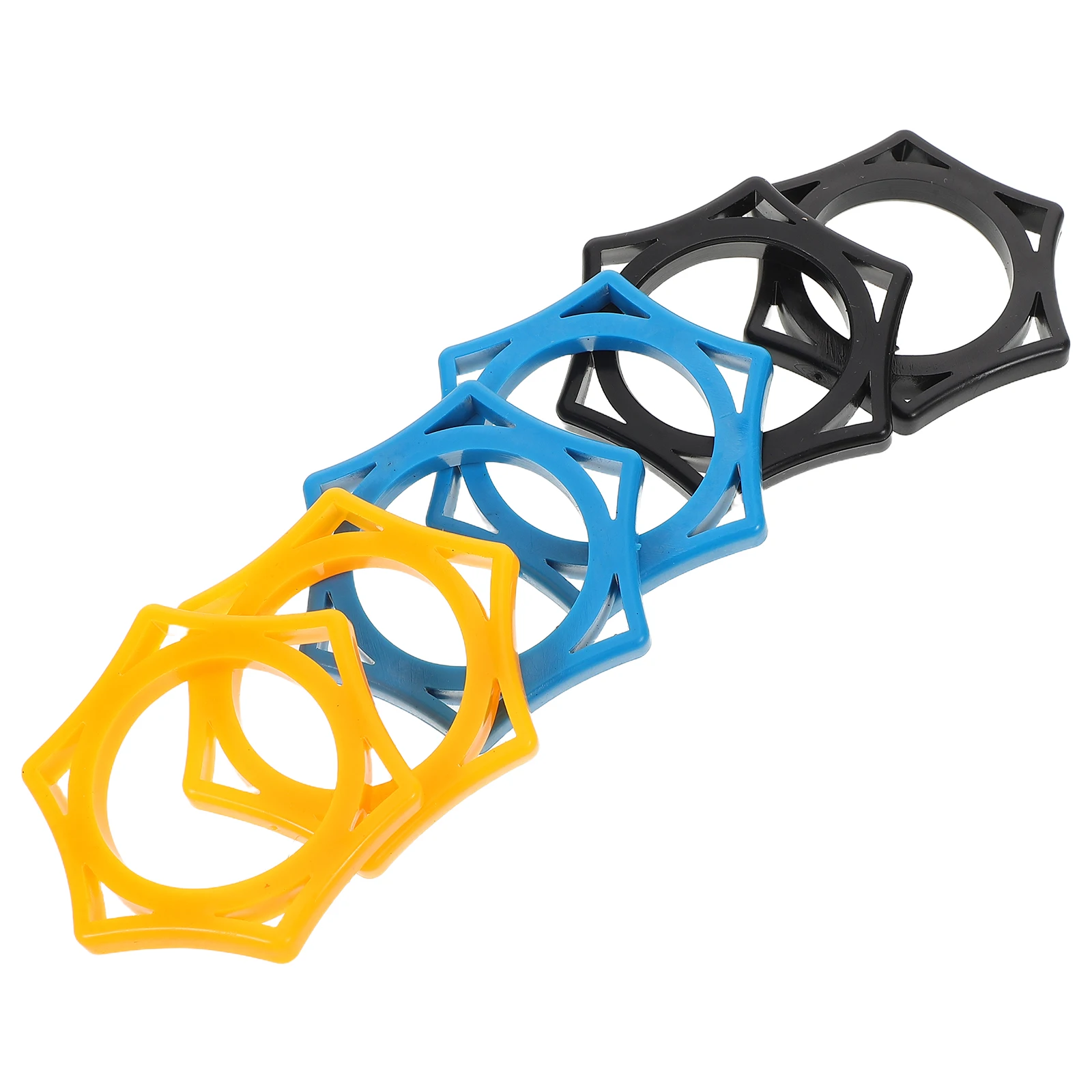 

6pcs Microphone Anti-Roll Rings Black Yellow Skid Protection DJ Accessories Shock Mount Stabilizer Rubber Cover Pad