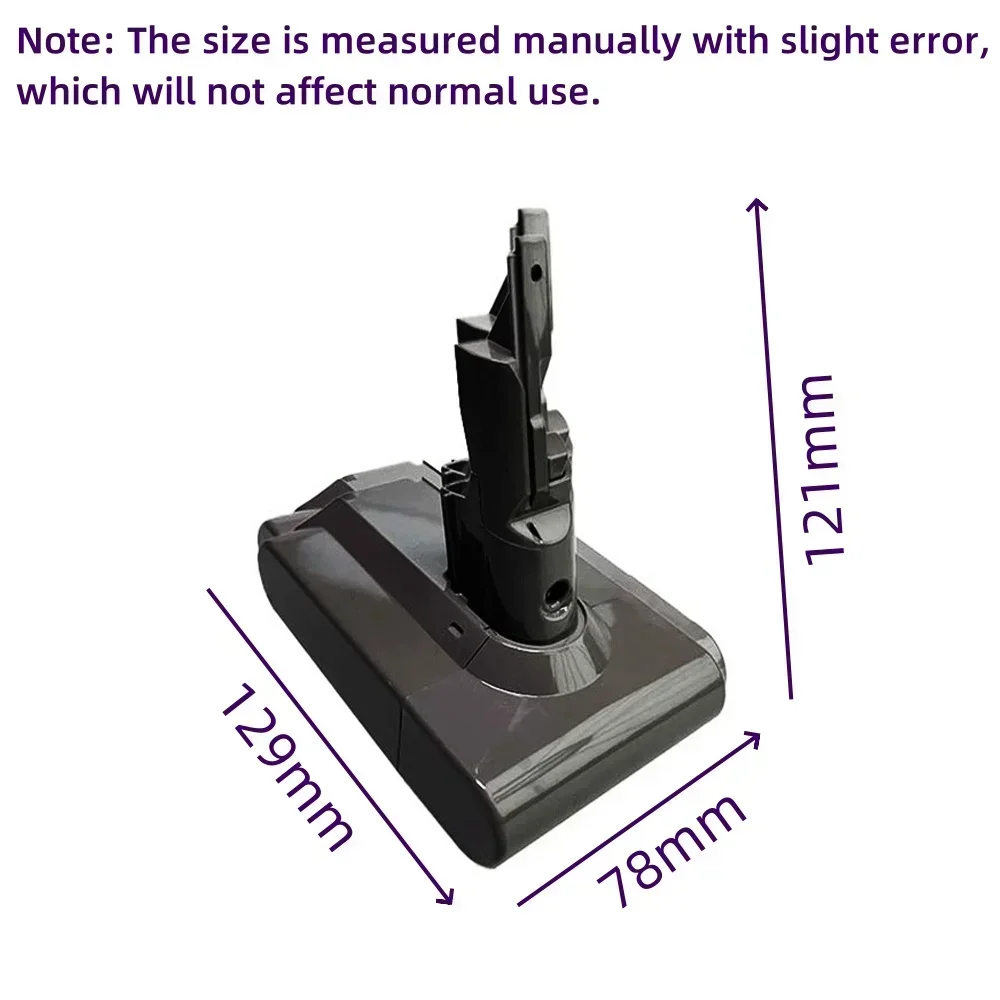 2026 V7 4.8/6.8/9.8/12.8Ah 21.6V البطارية الأصلية لدايسون V7 رأس المحرك الحيوان المطلق SV11 بطارية DE FR RU 2025