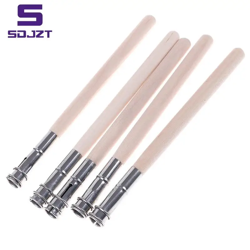 5pcs Pencil Extender Adjustable Wooden Lengthener Holder Painting Drawing Tool Practical Use