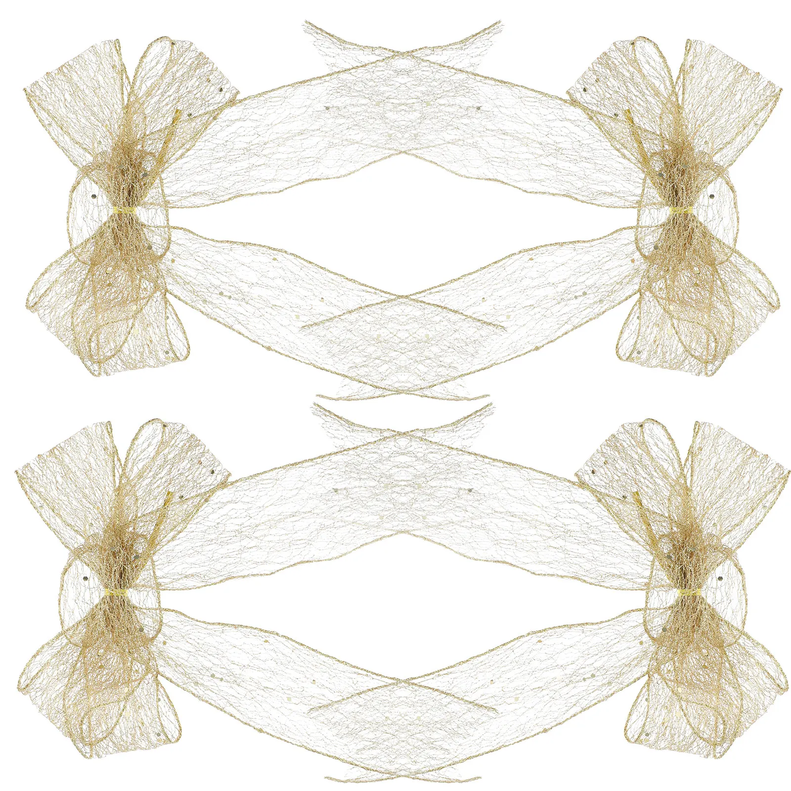 

4Pcs Golden Glitter Christmas Bows Large Holiday Ribbon Bow Xmas Tree Garland Wreath Door Decor Merry Christmas Bows