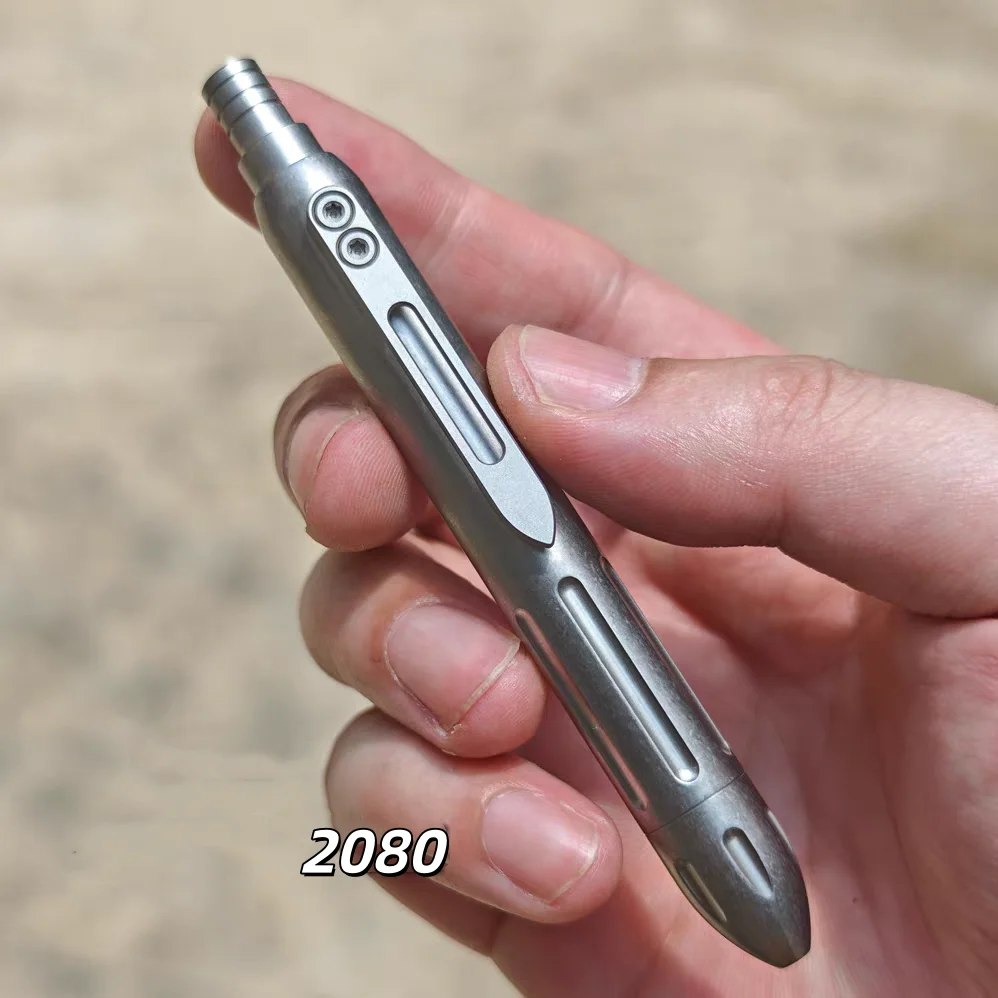 Titanium Alloy Press Pen |    Edc Precision Writing Tools, High-End Titanium Metal Pens