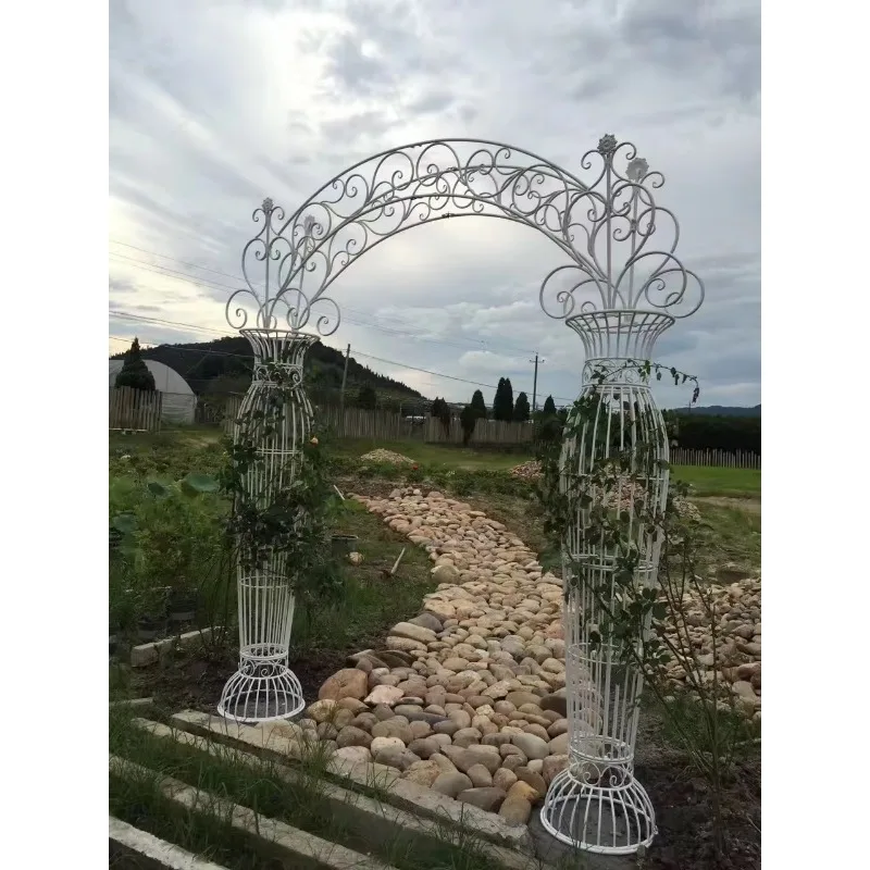 Outdoor Metal Self Assembly Wedding Arch Arbor Pergola Garden flower Arch for climbing plants rose