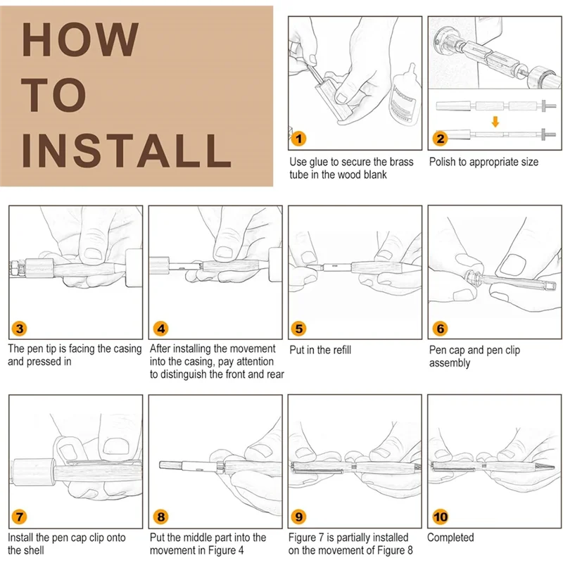 ABNO-ウッドターニングペンキット 30 セット、旋盤旋削スターターパッケージ工芸品プロジェクト用品用の 7 ミリメートルスリムラインペンキットを含む