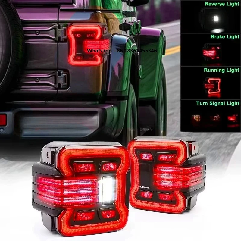

Z-TOYO 2PCS LED Taillights Euro Version LED Tail Lights Reverse Brake Running Turn Signal For Wrangler JK 2007-2017