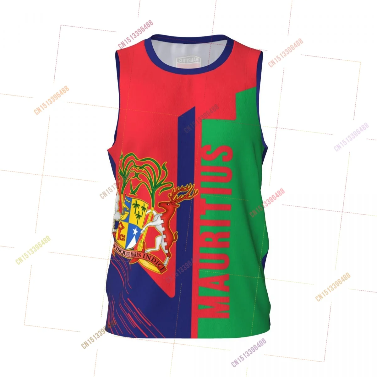 2027 Mauritius 3D Flag Sports T-shirts Men Clothing Breathable For Basketball Running Fitness T shirt