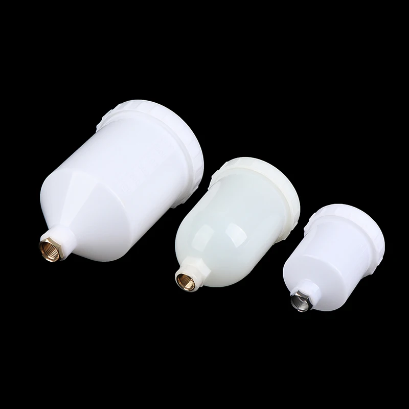 125/250/600ml Plastic Spray Paint Cup Sprayer Cup Air Gravity Feed Paint Spray Pot Thread Connector For Spray Gun Parts