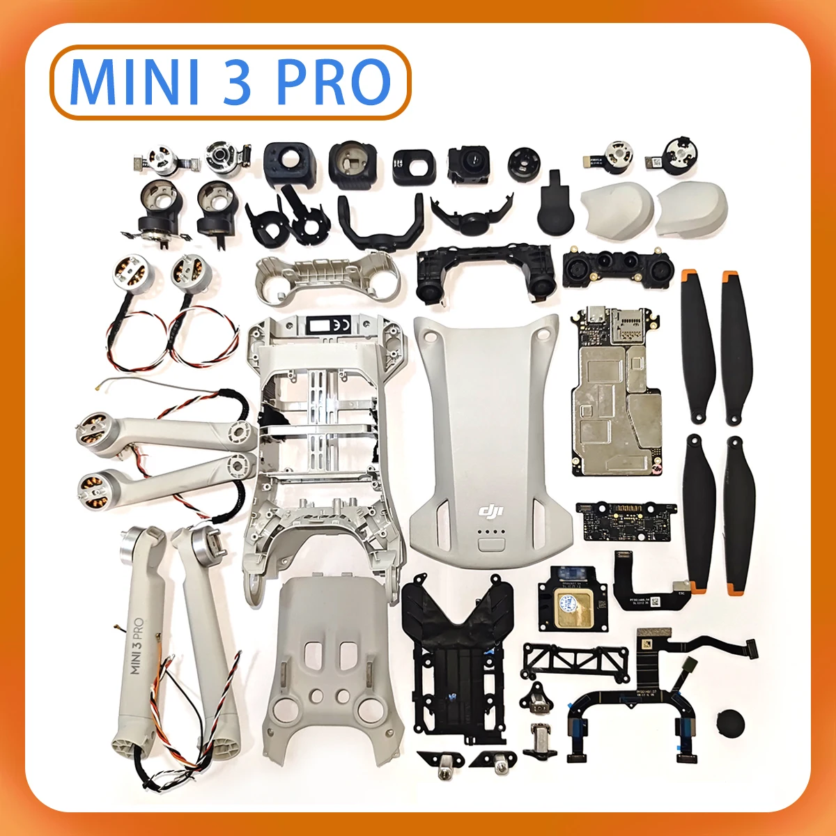 Original Mini 3 Pro Gimbal-Kamera, Yaw-Neig-Rollmotor, Halterung, Abdeckung, Gimbal, Objektiv usw., geeignet für DJI Mavic 3pro-Reparatur