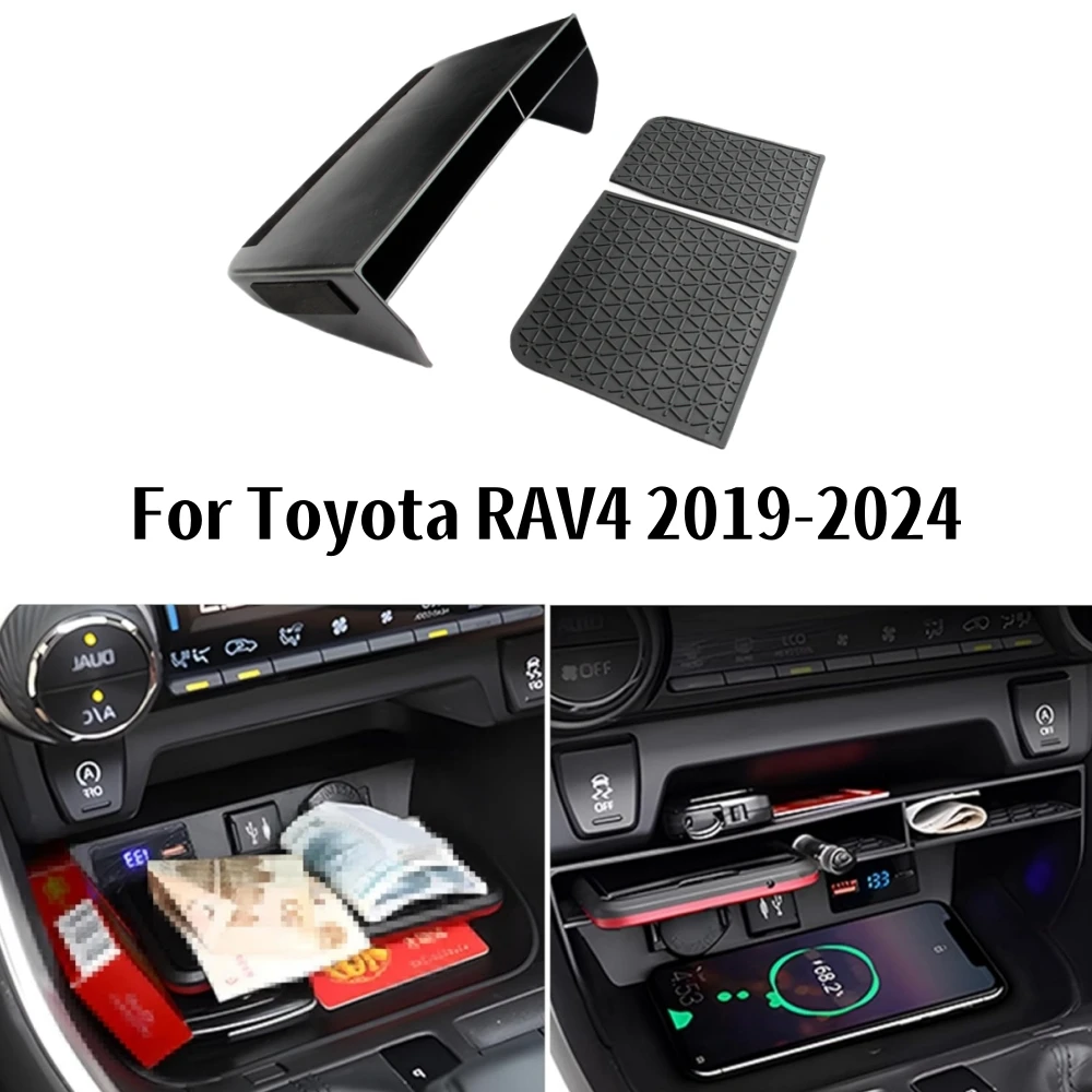 

For Toyota RAV4 Center Console Organizer 2024 2023 2022 2021 2020 2019 Gear Shift Storage Tray Secondary Box Insert Divider