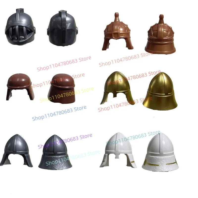 MOC Building Blocks Mini Modello Soldato Medievale Cavaliere Indossare Casco AD12 Figurine Da Collezione Hobbyist Giocattolo Da Collezione Regalo