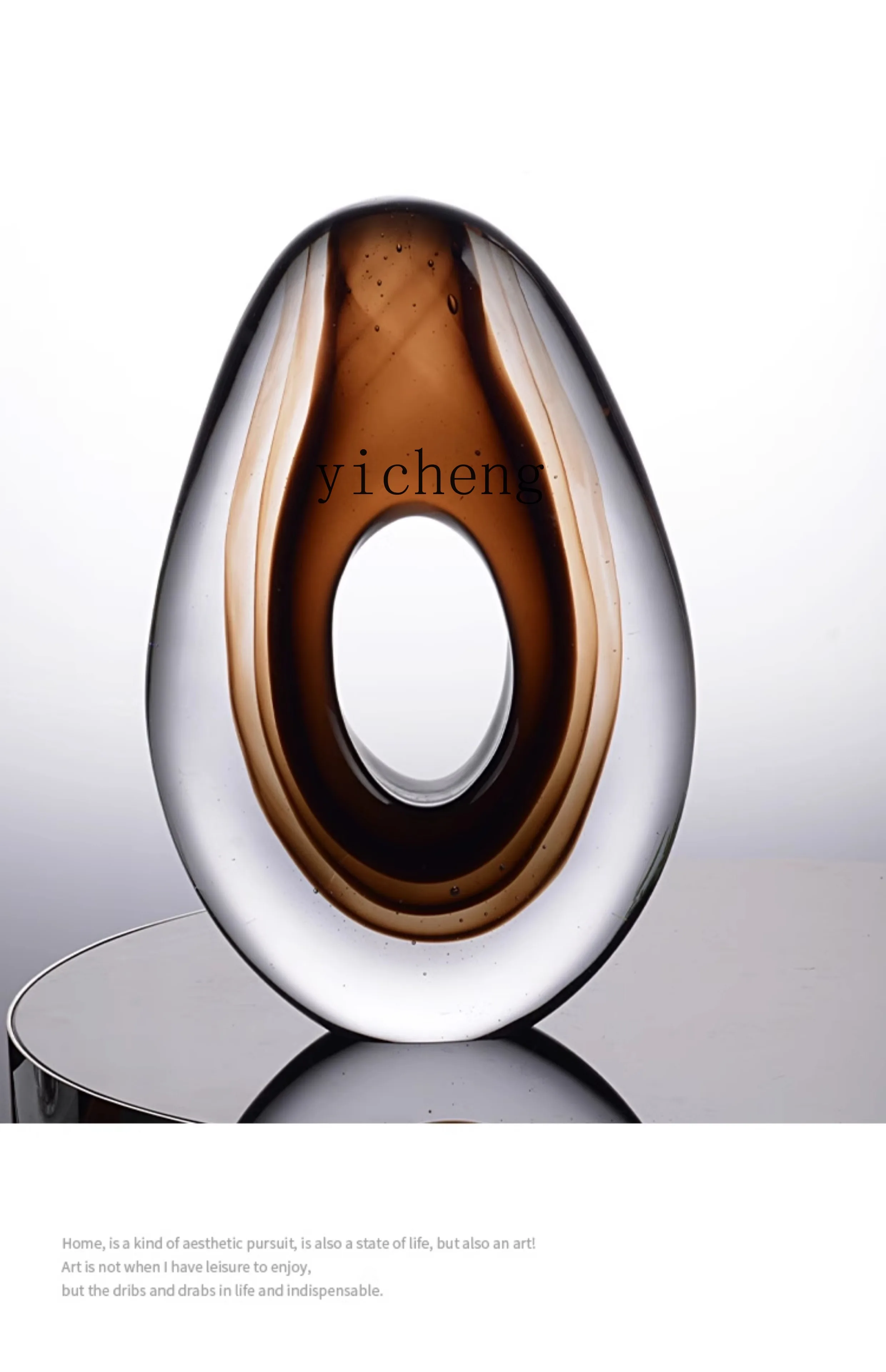 

QZT Dream Gradient Water Drop Ornament Glass Living Room Entrance Craft