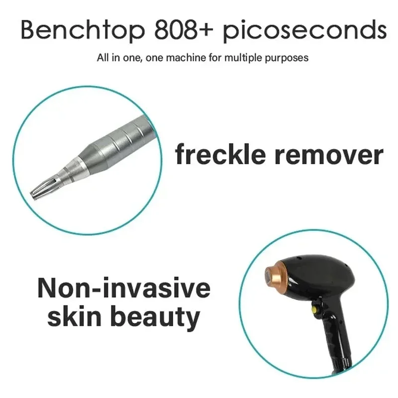 Mais recente 2 em 1 808nm diodo laser remover máquina de remoção rápida do cabelo nd yag dispositivo de remoção de tatuagem para salão de beleza