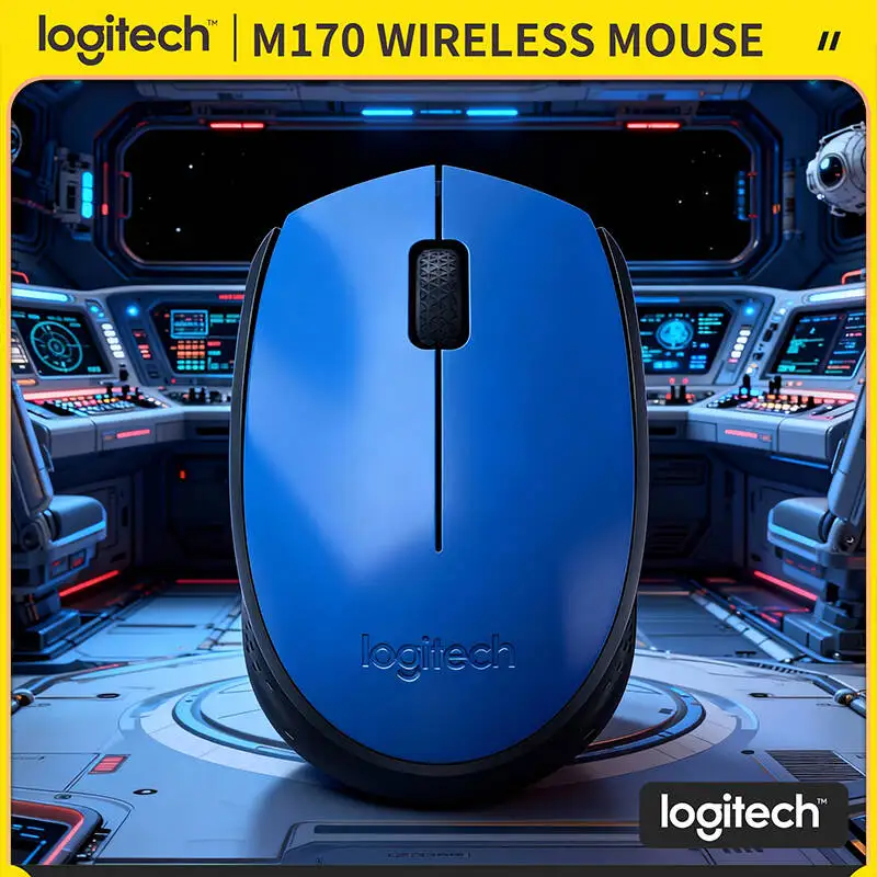 

Беспроводная мышь Logitech M170, для обеих рук, подключение 2,4 ГГц, 12 месяцев автономной работы, 1000 DPI, плавное управление для путешествий, работы и учебы
