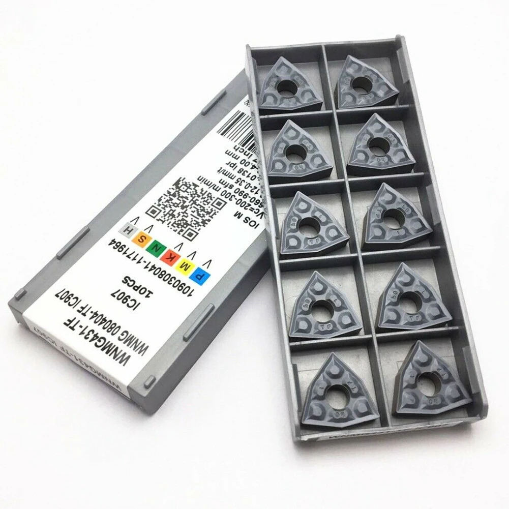 

10 шт. WNMG431-TF WNMG080404 TF IC907 MWLNR/L внешний токарный инструмент, твердосплавная вставка, режущее лезвие с ЧПУ, механическая мастерская
