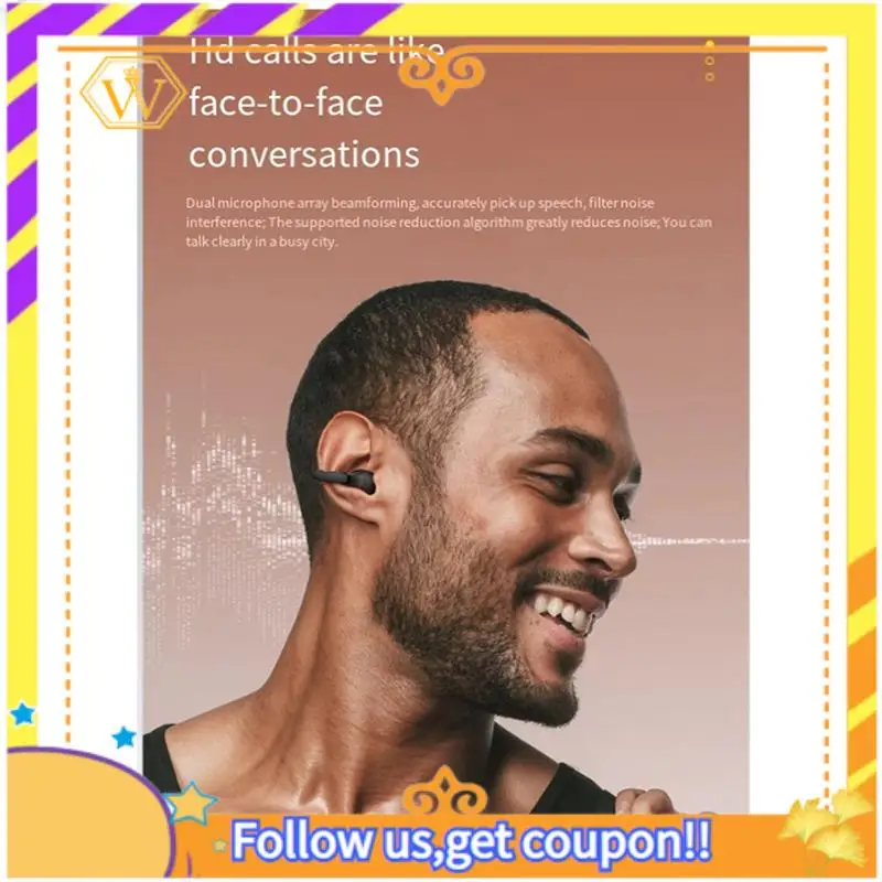 

Sports Wireless Headphones Bluetooth Noise Canceling Earplugs Stereo Headphones LED Display Earhook Headphones