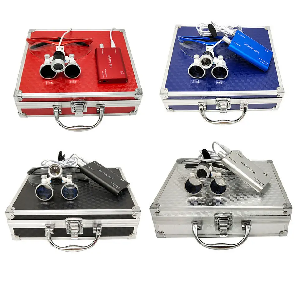 Medical Surgery Dental Loupes Magnifier Dental Lab Loupe Magnification Binocular 2.5/3.5x LED Headlight Surgical Operation Lamp