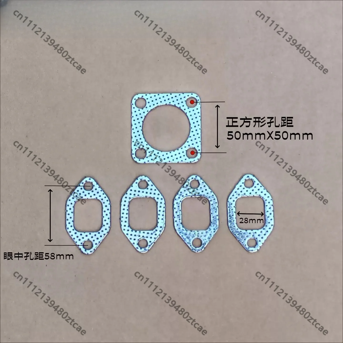 Exhaust Manifold Gasket Fit 490 4100 ZH4102 ZH4105 Diesel Engine Exhaust Pipe Replacement Seal Parts