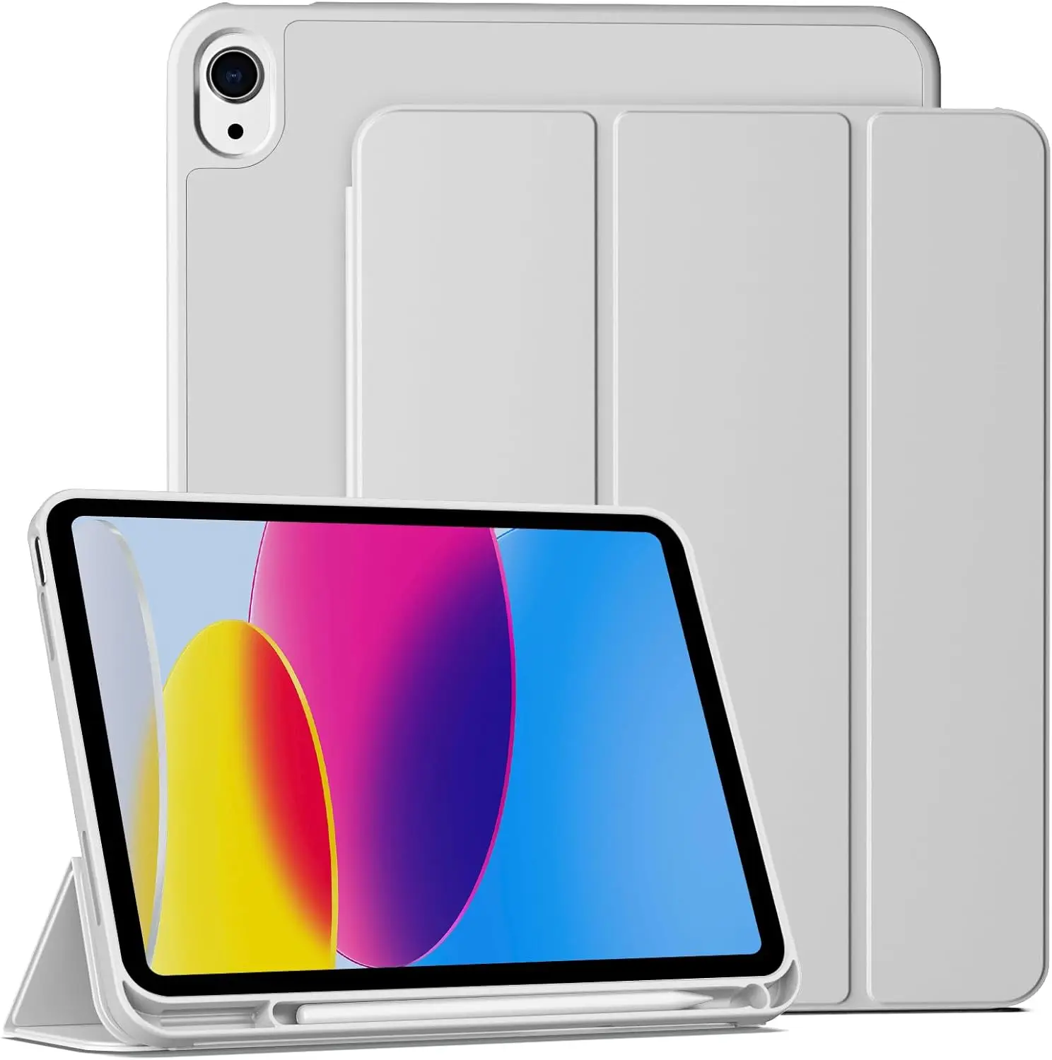 

Чехол для iPad (A16) 11-го поколения 11 дюймов 2025, iPad 10-го поколения 10,9 дюймов 2022 с держателем для карандашей, автоматическое пробуждение/сна