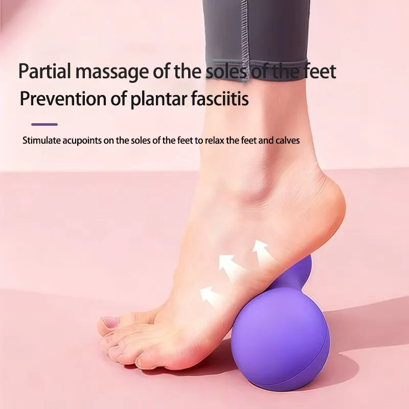 Silicone Peanut Ball Body Massage Fascia Ball Set Foam Block High-Density Muscle Relaxation Lacrosse Sports Fitness Pain Relief