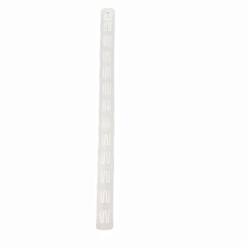 Bande de clips en plastique pour affichage de produits, transparent, PP, vente au détail, confrontation, supermarché, L60 cm, 230 pièces