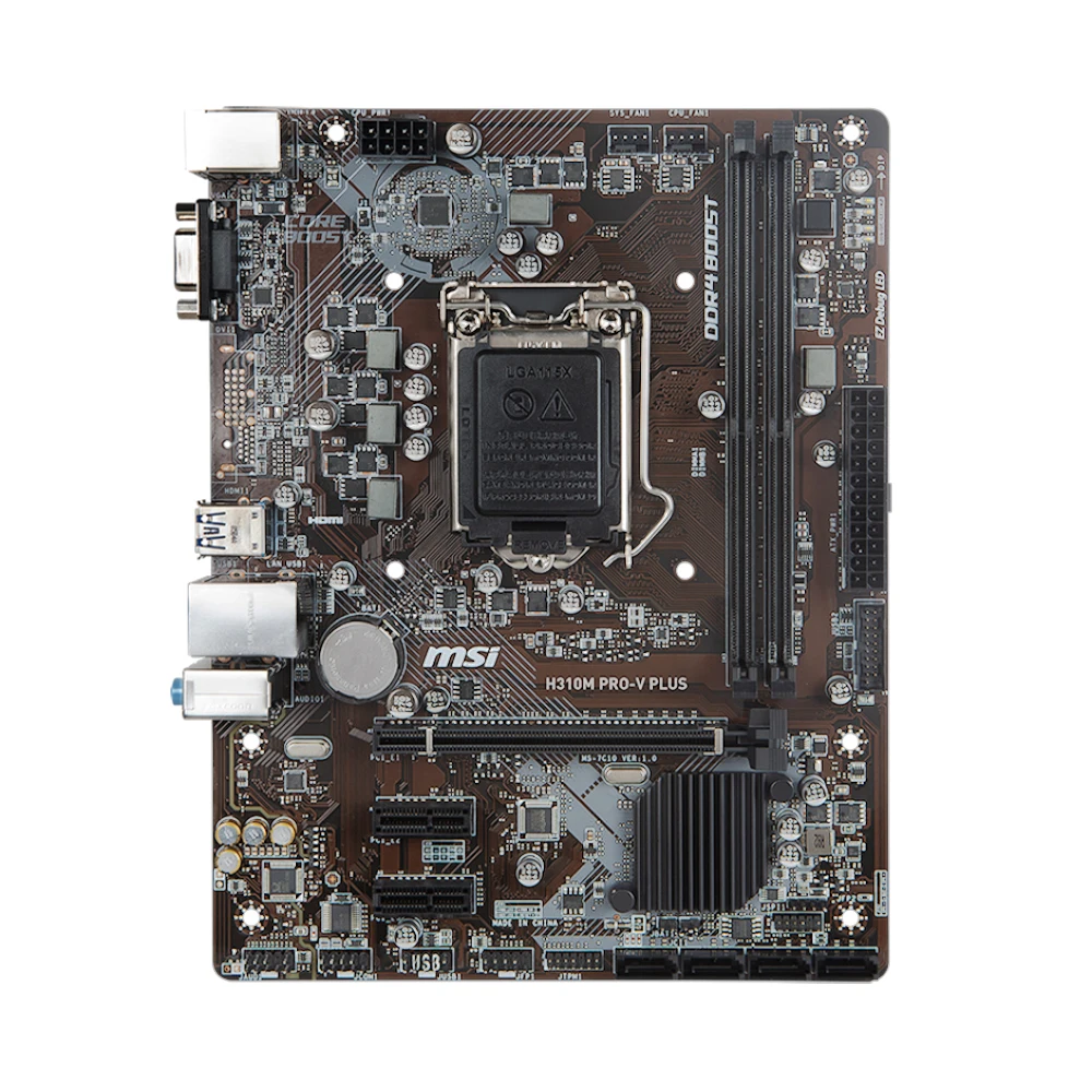 Imagem -04 - Msi-placa-mãe com Chipconjunto Intel H310 Cpu para Suportar a 8ª Geração Core i7 i5 i3 Lga 1151 Ddr4 Micro Atx H310m Pro-v Plus