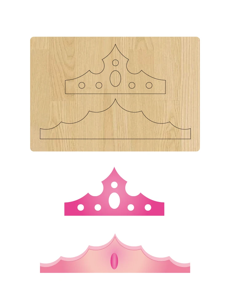 ZYC-925 Crown Wooden Cutting Molds, Suitable for Use in Die-Cutting Machines