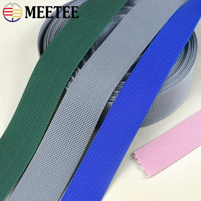 5Meters Meetee 20-50mm Nylon Webbing Backpack Strap Ribbon Band Canvas Safety Belt Sewing Bias Dog Collar Clothing Accessories