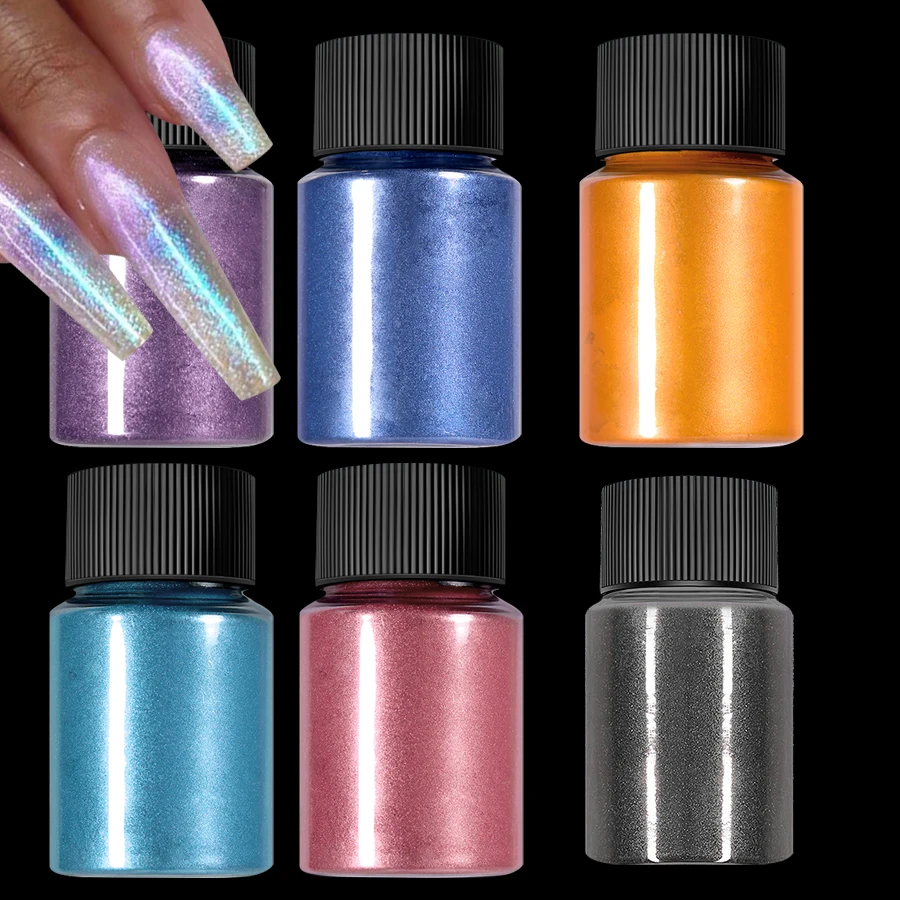 Glitter Powder Nail Pen Kit, Nail Adesivos, Pinças, Almofada de Algodão, Escova De Esponja, Powder Box, 15 Conjuntos De Canetas, 12Pcs, 20ml, 6Pcs