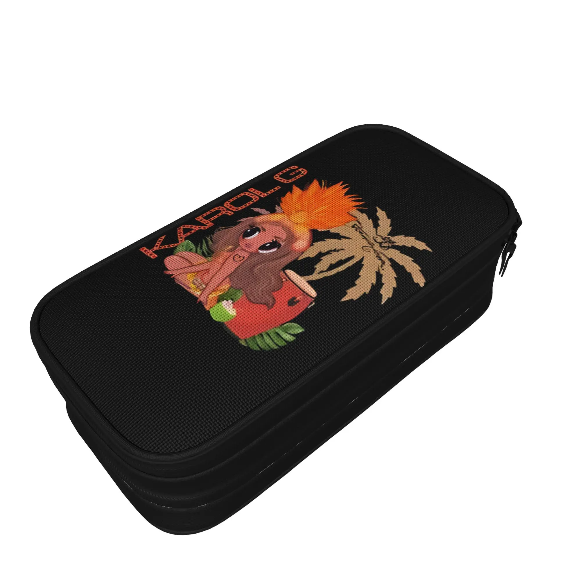 

Karol G Tropicoqueta Pencil Cases Creative Pen Holder Bag Student Big Capacity Office Cosmetic Pencilcases